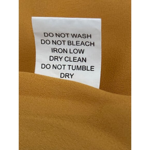 OVI Mustard Yellow Open Front Blazer Size Large Modern Minimal Tailored Workwear - Picture 11 of 11